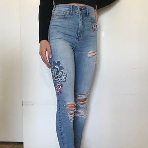 Rare Embroidered Skinny Jeans